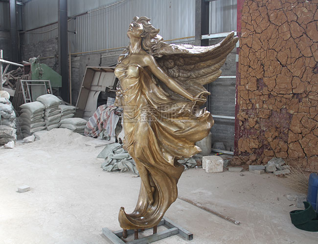 欧式人物铸铜雕塑-飞女